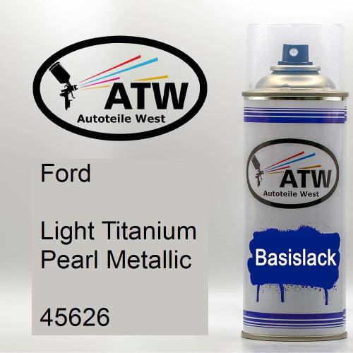 Ford, Light Titanium Pearl Metallic, 45626: 400ml Sprühdose, von ATW Autoteile West.